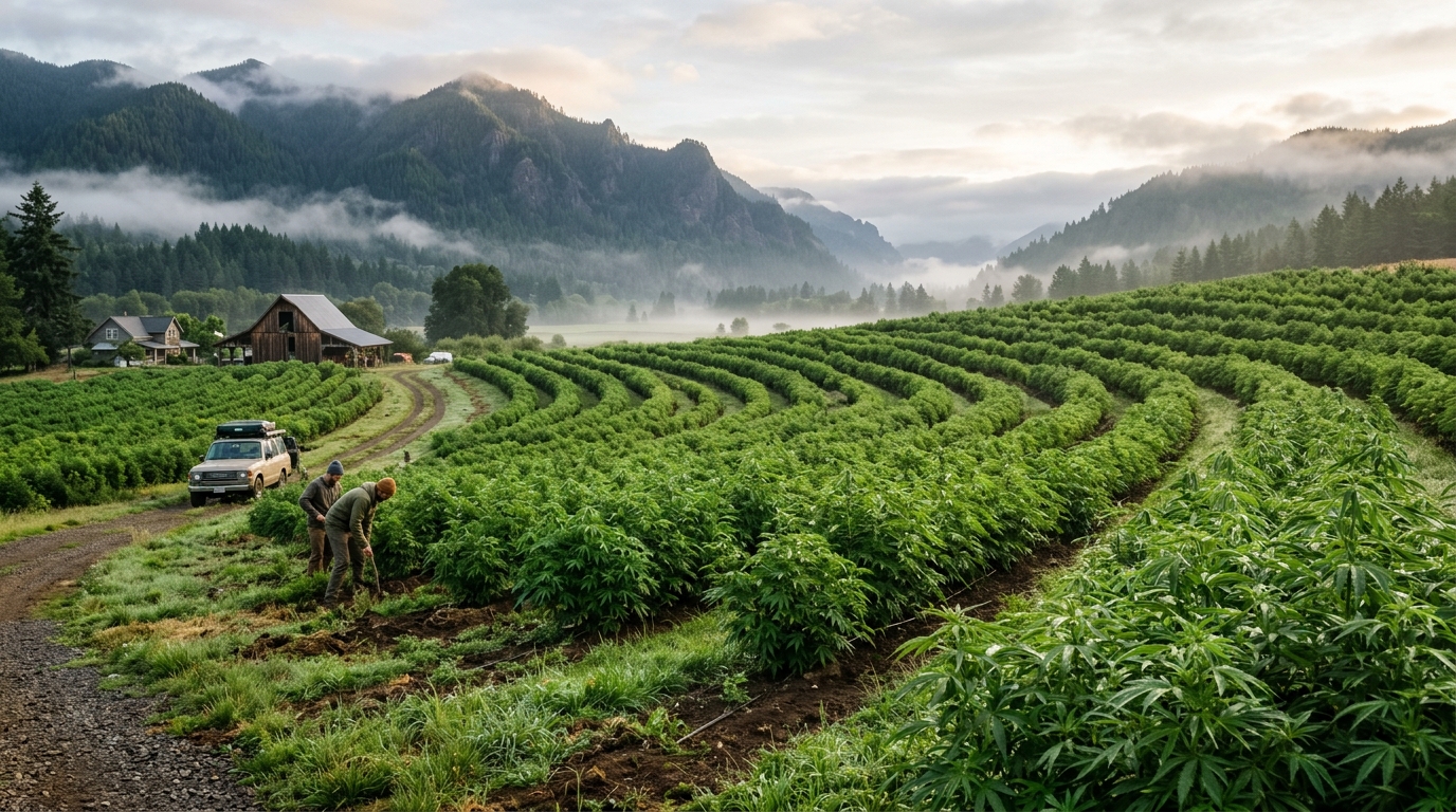 Organic Oregon Hemp Farm in Willamette Valley
